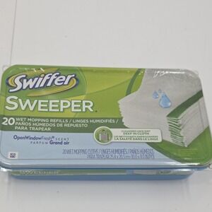 Swiffer‎ Sweeper Wet Mopping Cloths Refills Open Window Fresh Scent 20 Count NEW
